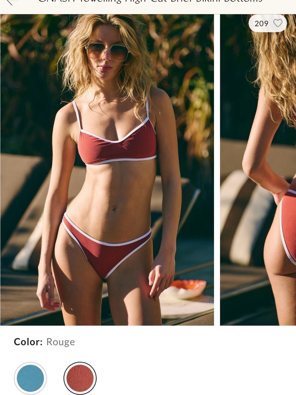 NWT Free People GNASH Toweling Bikini